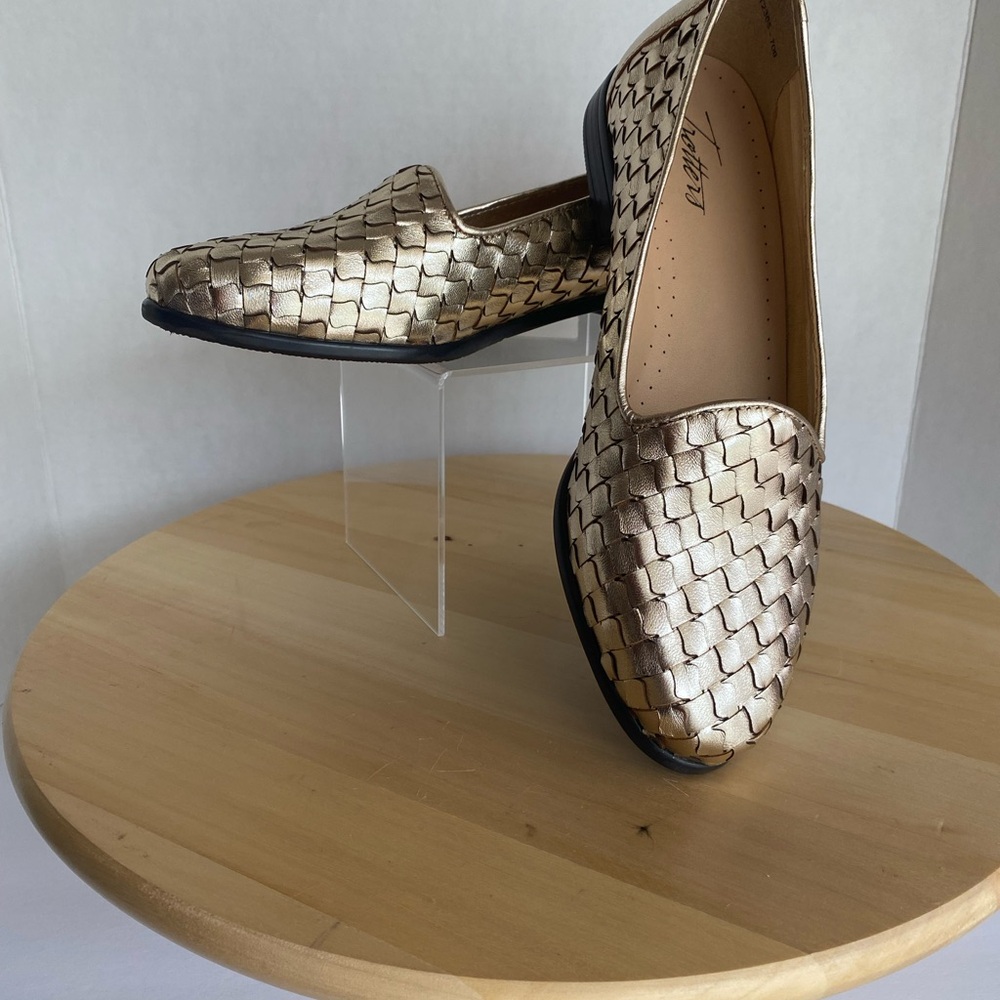 Trotters Metallic Woven Loafers